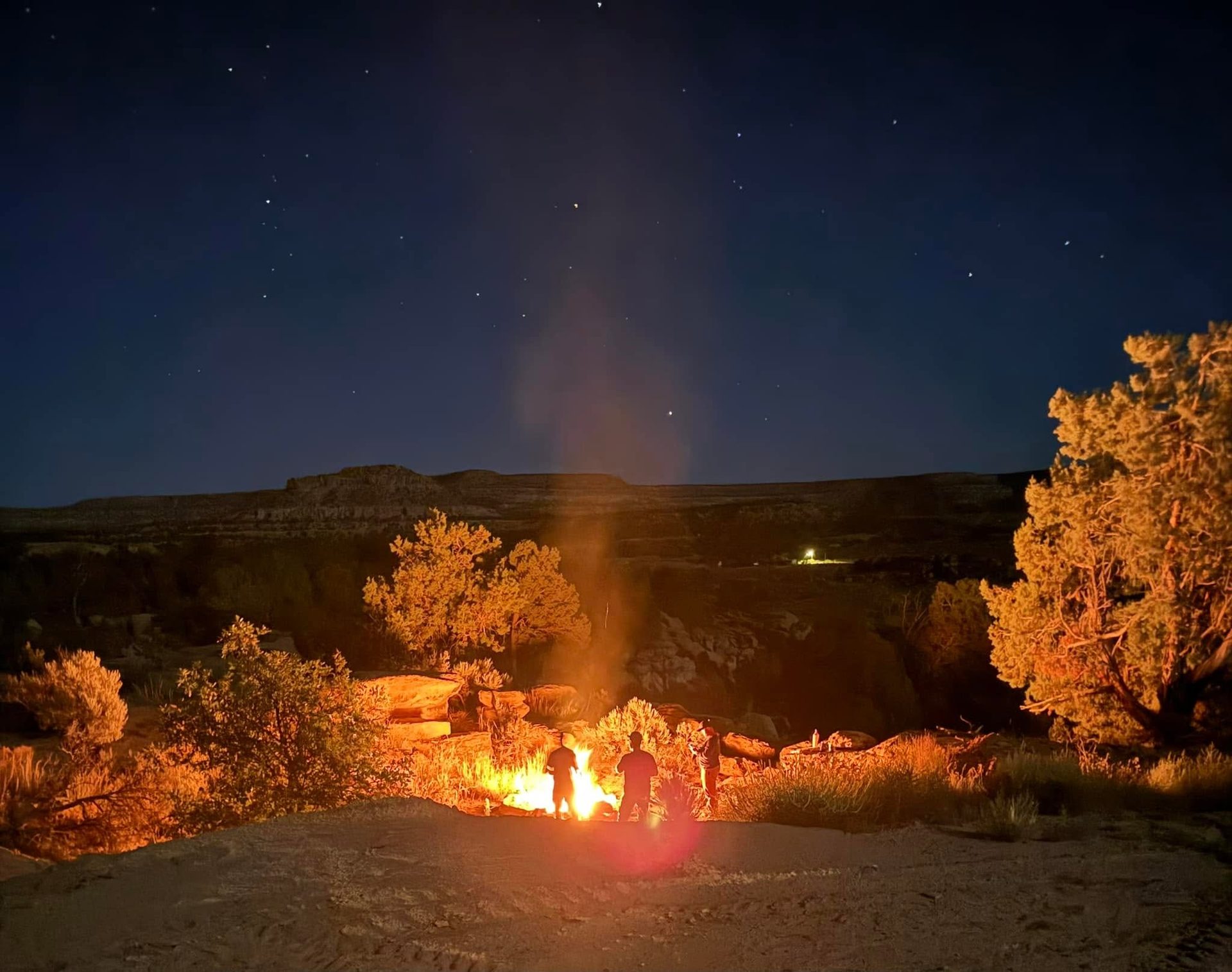 Fire pit under the stars