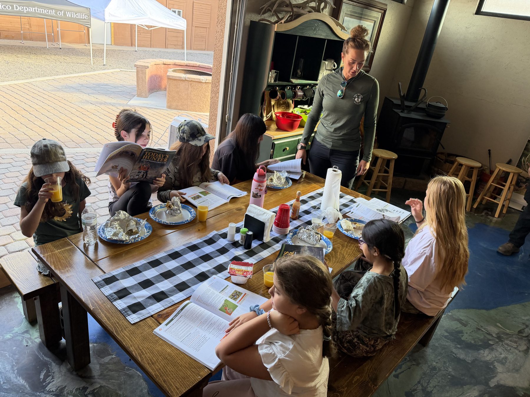 Youth hunter education class at The Cockhouse Lodge